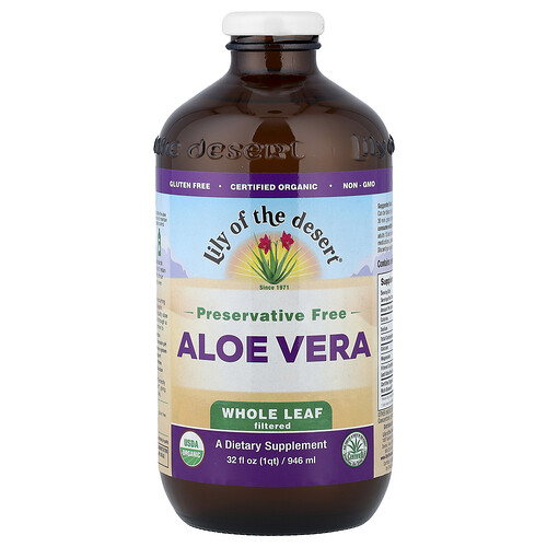 Lily of the Desert, Aloe Vera Juice, Whole Leaf Filtered, Preservative Free, 32 fl oz (946 ml)