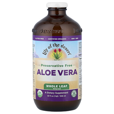 Lily of the Desert, Zumo de aloe vera, Hoja entera filtrada, 946 ml (32 oz. Líq.)