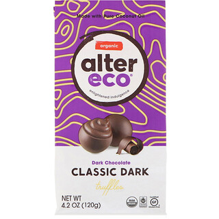 Alter Eco, كرات كلاسيكية عضوية داكنة، شوكولاتة داكنة، 4.2 أوقية (120 غرام)