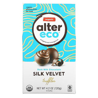 Alter Eco, Chocolat au lait noir biologique, Truffes velours soyeux, 120 g (4,2 oz)