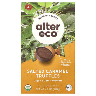 Alter Eco, Organic Salted Caramel Truffles, Dark Chocolate, 4.2 oz (120 g)