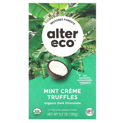 Alter Eco, Bio-Minz-Creme-Trüffel, dunkle Schokolade, 120 g (4,2 oz.)