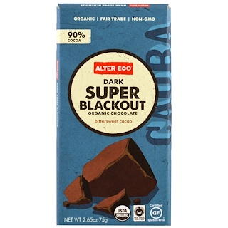 Alter Eco, شوكولاتة عضوية ، شوكولا غامقة فائقة، 2.65 أوقية (75 غم)