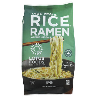 Lotus Foods, Ramen Jade Pearl Rice™, Sopa de wakame y miso, 80 g (2,8 oz)