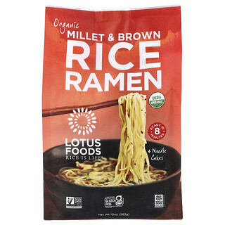 Lotus Foods, Organic Millet & Brown Rice Ramen, 4 Packs, 10 oz (283 g)