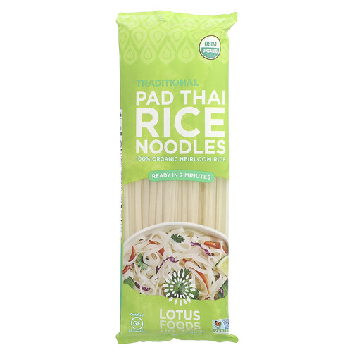 Lotus Foods Traditional Pad Thai Rice Noodles, 8 oz (227 g)