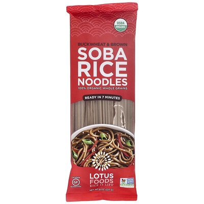 Product Image for Lotus Foods, Buckwheat & Brown Soba Rice Noodles, 8 oz (227 g)