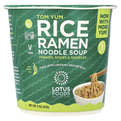 Product Image for Lotus Foods, Tom Yum, Rice Ramen Noodle Soup, 2 oz (57 g)