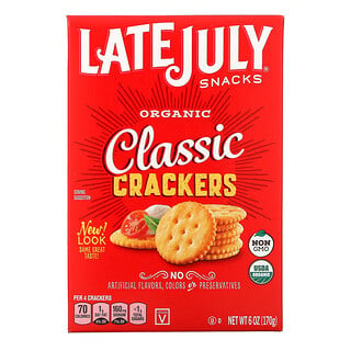 Late July, Organic Classic Crackers, klassische Bio-Cracker, 170 g (6 oz.)