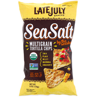 Late July Multigrain Tortilla Chips, Sea Salt by the Seashore, 6 oz (170 g)