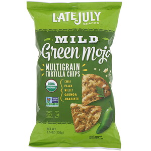 Отзывы о Лэйт Джулай, Multigrain Tortilla Chips, Mild Green Mojo, 5.5 oz (156 g)