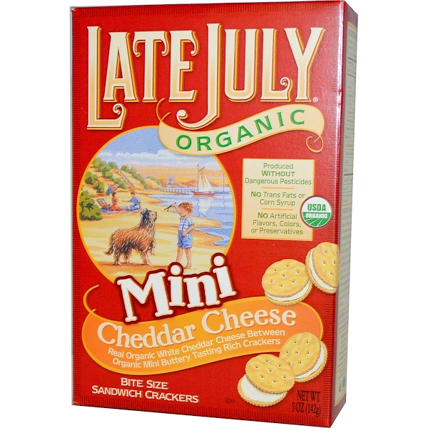 Late July, Органические крохотные крекеры-сэндвичи с сыром чеддер, 142 г