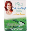 Light Mountain, Color the Gray! Natural Hair Color & Conditioner, Medium Brown, 7 oz (198 g)