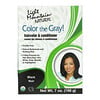 Лайт Маунтэйн, Color the Gray! Натуральная краска для волос и кондиционер, черный, 7 унций (198 г)