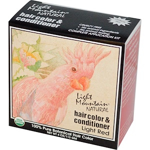 Купить Light Mountain, органический натуральный краситель и кондиционер для волос, светло-рыжий, 113 г  на IHerb
