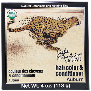 Light Mountain, Organic Natural Hair Color & Conditioner Application Kit, Auburn, 4 oz (113 g)