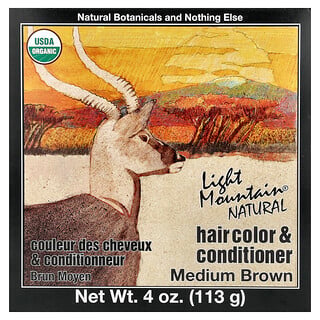 Light Mountain, Natural Hair Color & Conditioner, Medium Brown, 4 oz (113 g)