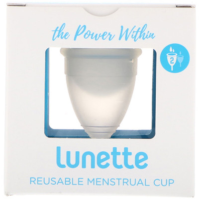 Lunette Менструальная капа многоразового использования, модель 2, прозрачная, 1 шт.