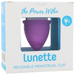Lunette, Менструальный колпачок многоразового использования, модель 1, для легких и нормальных выделений, фиолетовый, 1 штука