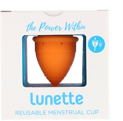 Lunette Reusable Menstrual Cup, Model 1, For Light to Normal Flow, Orange , 1 Cup