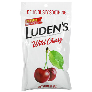 Luden's, 果膠錠劑/口服緩和劑，野櫻桃味，30 滴喉滴劑