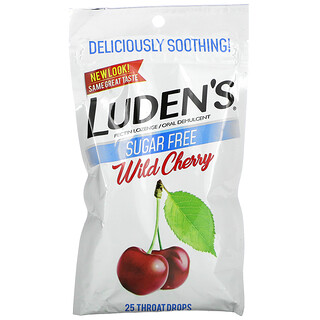 Luden's, Pectin Lozenge/Oral Demulcent, Sugar-Free, Wild Cherry, 25 Throat Drops