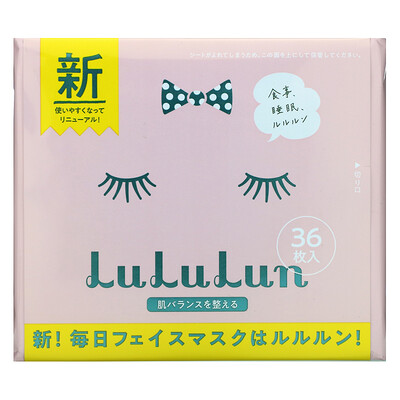 Lululun Restore Skin Balance, Face Mask, 36 Sheets, 17.58 fl oz (520 ml)