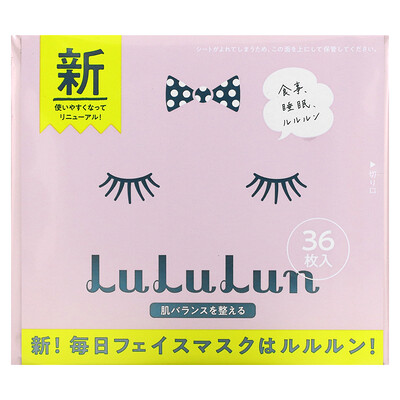 Lululun восстановление баланса кожи, маска для лица, 36 шт, 520 мл (17,58 жидк. унции)