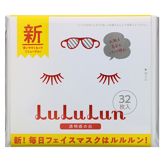 Lululun, Refreshing, Clear Skin, White Beauty Face Mask, 32 Sheets, 16.9 fl oz (500 ml)