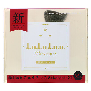 Lululun, Precious، قناع وجه تجميلي لبشرة مرنة ومشرقة، 32 قناعًا، 16.9 أونصة سائلة (500 مل)