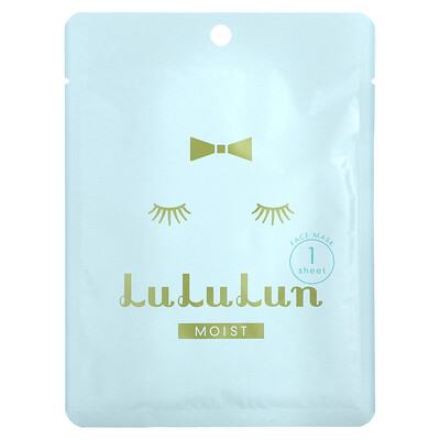 Lululun Moist, косметическая маска для лица, синяя 5F, 1 шт., 22 мл (0,74 жидк. Унции)