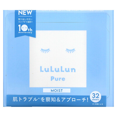 Lululun Beauty Sheet Mask, увлажняющая, чистый синий 6FB`` 32 шт.