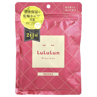 Lululun, Precious, Beauty Face Mask, Moist Red 4KS, 7 fogli, 108 ml