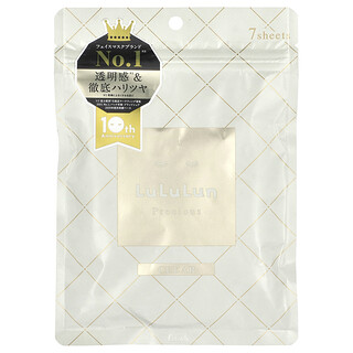 Lululun, Precious, Sheet Face Mask, Clear, Precious White 4KS, Clear, 7 Sheets, 3.65 fl oz (108 ml)