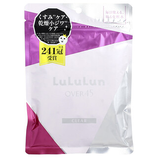 Lululun, Masque en tissu de beauté Over 45, Iris Blue (transparent) 2KS, 7 feuilles, 113 ml