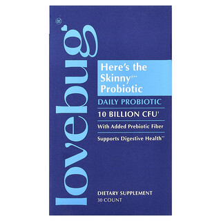 LoveBug Probiotics, Here's The Skinny Probiotic, 10 Billion CFU, 30 Count
