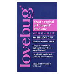 Yeast + Vaginal PH Support Probiotic, пробіотик для підтримки вагінального рівня pH і захисту від кандидозу, 50 млрд КУО, 30 капсул