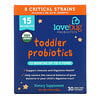 LoveBug Probiotics, Probióticos para niños pequeños, De 12 meses a 4 años, 15.000 millones de UFC, 30 sobrecitos individuales
