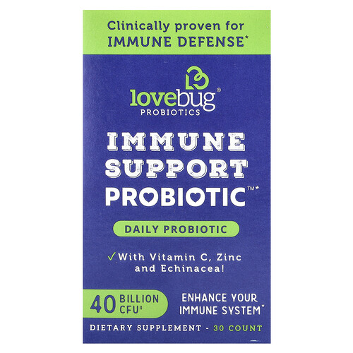 LoveBug Probiotics, Immune Support Probiotic™, tägliches Probiotikum, 40 Milliarden KBE, 30 Kapseln