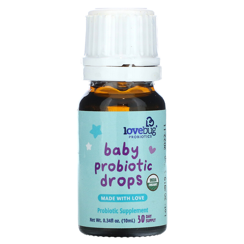 LoveBug Probiotics, Baby Probiotic Drops, 5 Billion CFU, 0.34 fl oz (10