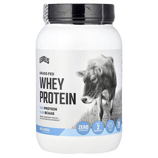 Levels, Grass Fed Whey Protein Powder, Unflavored, 2 lb (907 g)
