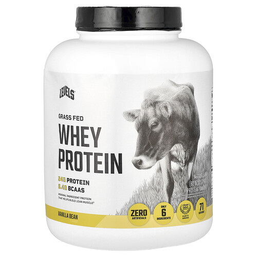 Levels, Grass Fed Whey Protein Powder, Molkenproteinpulver von grasgefütterten Kühen, Vanilleschote, 2,27 kg (5 lb.)