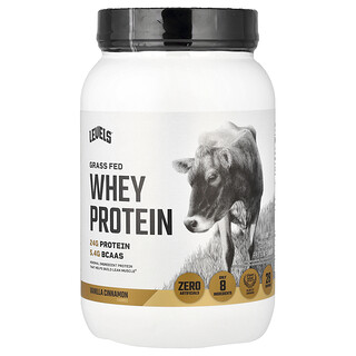 Levels, Grass Fed Whey Protein Powder, Vanilla Cinnamon, 2 lb (907 g)