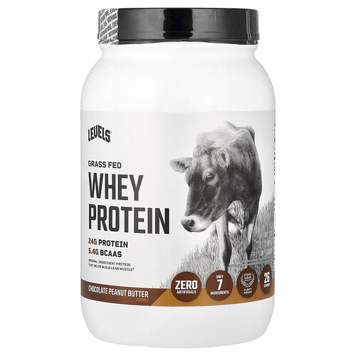 Levels, Grass Fed Whey Protein Powder, Molkenproteinpulver von grasgefütterten Kühen, Schokoladen-Erdnussbutter, 907 g (2 lb.)