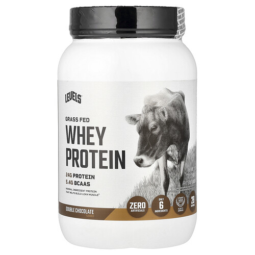 Levels, Grass Fed Whey Protein Powder, Molkenproteinpulver von grasgefütterten Kühen, doppelte Schokolade, 907 g (2 lb.)