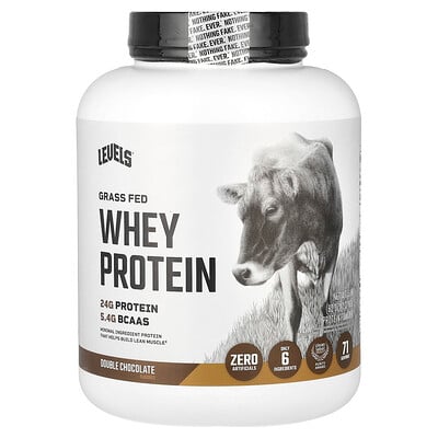 Levels, Proteína de suero de leche proveniente de animales alimentados con pasturas en polvo, Doble chocolate, 2,27 kg (5 lb)