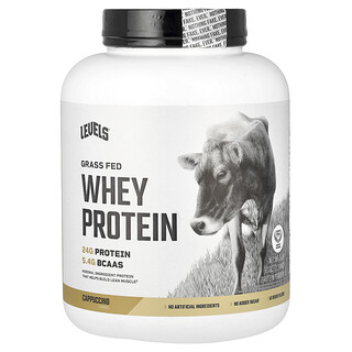 Levels, Serbuk Protein Whey Makanan Rumput, Cappuccino, 5 lb (2.27 kg)