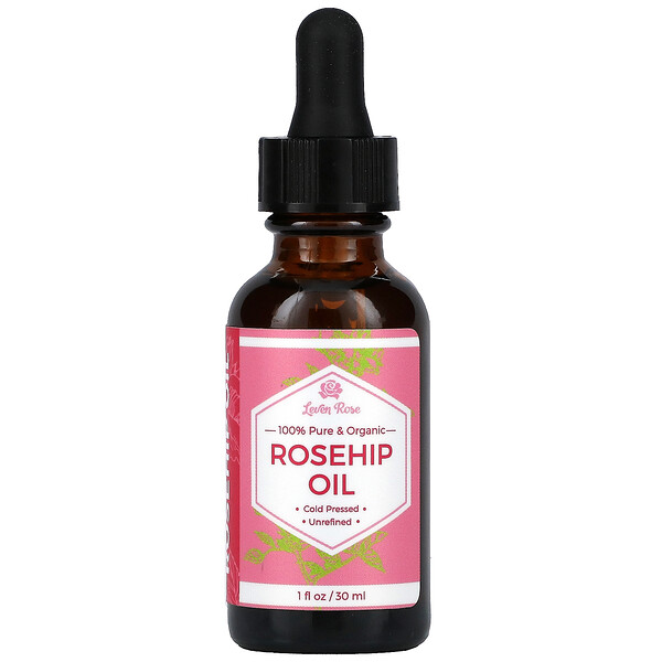 Leven Rose, 純度100%&オーガニックローズヒップオイル, 1 fl oz (30 ml)
