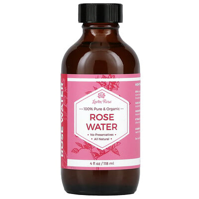 Leven Rose 100% чистая и органическая, розовая вода, 118 мл (4 жидк. Унции)