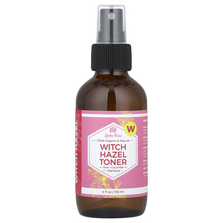 Leven Rose, 100% Organic & Natural, Witch Hazel Toner, 4 fl oz (118 ml)